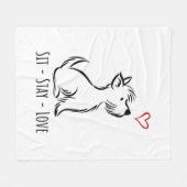 Couverture Polaire Sit-Stay-Love Westie (Devant (Horizontal))
