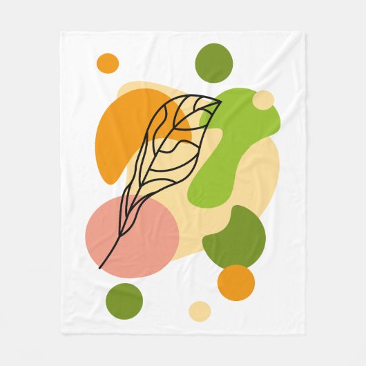 Couverture Polaire Sites abstraits intéressants avec feuilles (Devant)