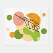 Couverture Polaire Sites abstraits intéressants avec feuilles (Devant (Horizontal))