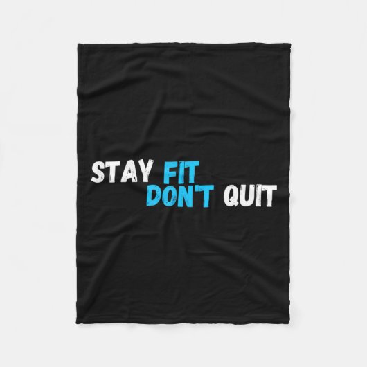 Couverture Polaire Sitive Stay Fit Dont Quit Workout Fitness Gym  (Devant)