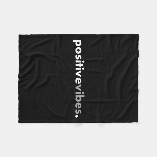 Couverture Polaire Sitive Vibes Motivational Encouraging Message Fun (Devant (Horizontal))
