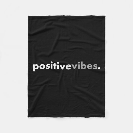 Couverture Polaire Sitive Vibes Motivational Encouraging Message Fun (Devant)