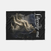 Couverture Polaire Sitting Wolf Literally Me Wolf Funny Dank Meme (Devant (Horizontal))