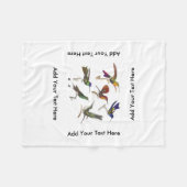 Couverture Polaire Six colibris colorés (Devant (Horizontal))