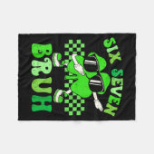 Couverture Polaire Six sept bruh mème 67 dabbing trèfle saint patrick (Devant (Horizontal))