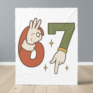 Couverture Polaire Six Seven 67 6 7 Santa Elf Noël Meme