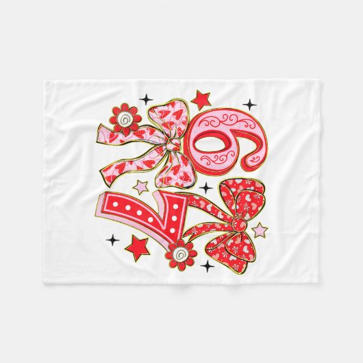 Couverture Polaire Six Seven 67 Meme Coquette Bow 6 7 Valentines Day (Devant (Horizontal))