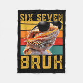 Couverture Polaire Six Seven 6 7 67 Meme Funny Bearded Dragon Design  (Devant)