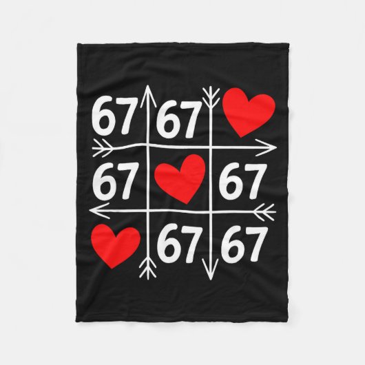 Couverture Polaire Six Seven 6 7 Funny 67 Valentines Day Heart Men Wo (Devant)