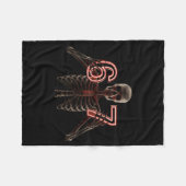 Couverture Polaire Six Seven 6 7 Meme Funny Skeleton Hands Sign Let's (Devant (Horizontal))