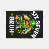 Couverture Polaire Six seven bruh st patrick’s day funny leprechaun (Devant (Horizontal))