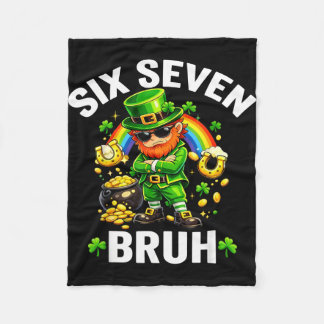 Couverture Polaire Six seven bruh st patrick’s day funny leprechaun