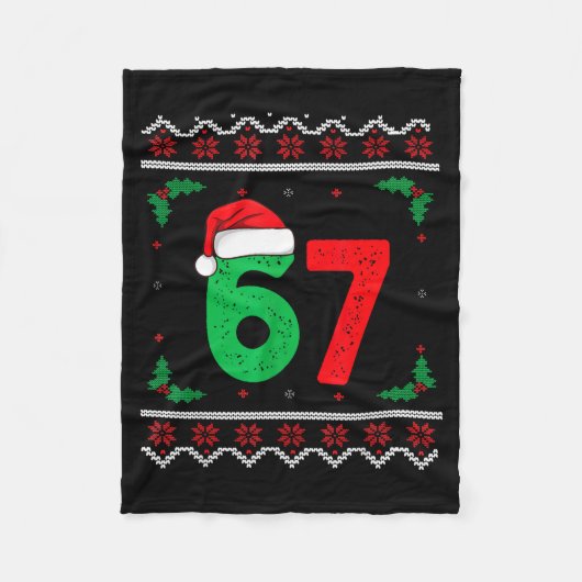 Couverture Polaire Six Seven Christmas 6 7 Ugly Christmas Sweater (Devant)