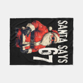 Couverture Polaire Six Seven Christmas Meme 67 Funny  (Devant (Horizontal))