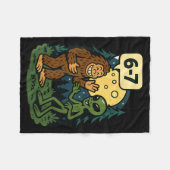 Couverture Polaire Six Seven Funny Bigfoot And Alien 67 Viral Meme Sa (Devant (Horizontal))