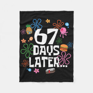 Couverture Polaire Six Seven Meme 67 jours d'école plus tard Funny Te