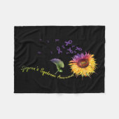 Couverture Polaire Sjogren's Syndrome Awareness Sunflower (Devant (Horizontal))