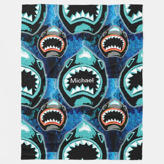 Couverture Polaire Skark Mania Drôle Illustration de dessin animé (Devant)