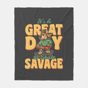 Couverture Polaire Skate Dog Great Day Savage
