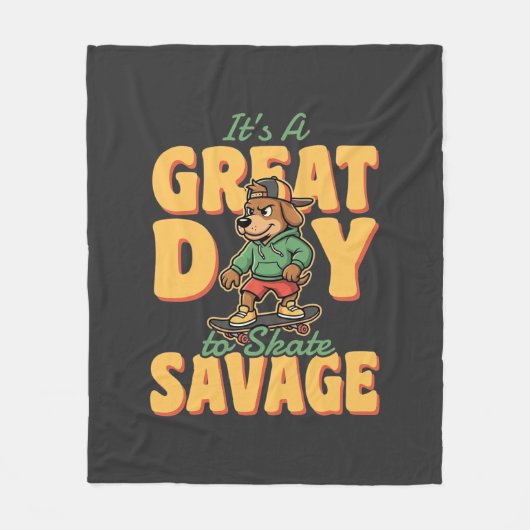 Couverture Polaire Skate Dog Great Day Savage (Devant)