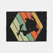 Couverture Polaire Skate Skater Skateboarder Skateboarding Gift Vinta (Devant (Horizontal))