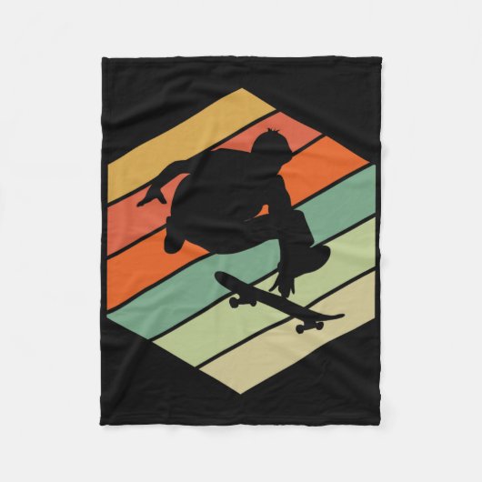 Couverture Polaire Skate Skater Skateboarder Skateboarding Gift Vinta (Devant)