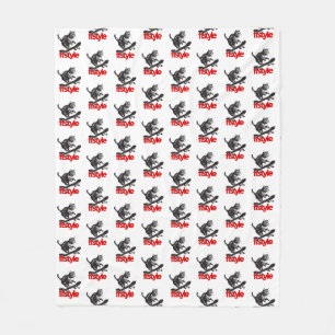 Couverture Polaire Skateboard Cat FFStyle Blanc