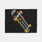 Couverture Polaire Skateboard Comic Style Skateboarding Fan  (Devant (Horizontal))