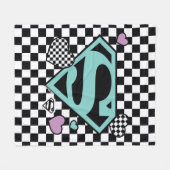 Couverture Polaire Skater Girl Supergirl Coeurs S-Shield (Devant (Horizontal))