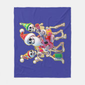 Couverture Polaire **Skeleton 3D Christm Santa Party – Funnyas Skelet (Devant)