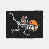 Couverture Polaire Skeleton American Football Player Spooky Sports Gr (Devant (Horizontal))