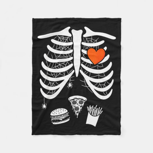 Couverture Polaire Skeleton Baby Pregnant Xray Rib Cage For Fall Hall (Devant)