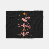 Couverture Polaire Skeleton Ballerina Halloween Jack-o'-lantern Danse (Devant (Horizontal))