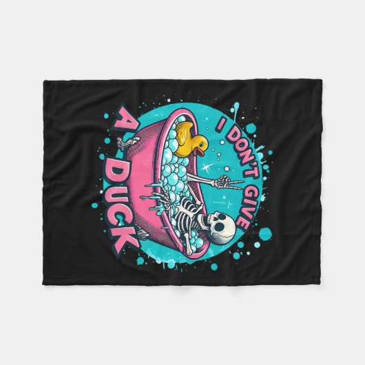 Couverture Polaire Skeleton Bath Humour Caoutchouc Canard Funny Hallo (Devant (Horizontal))