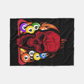 Couverture Polaire Skeleton Billard Joueur Snooker Pool Billard Rac (Devant (Horizontal))