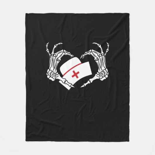 Couverture Polaire Skeleton Coeur main Lazy do-it-yourself Costume d' (Devant)