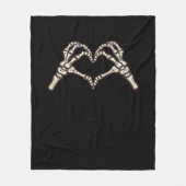 Couverture Polaire Skeleton conception de coeur main (Devant)