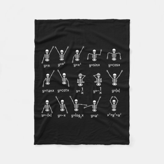 Couverture Polaire Skeleton Danse Chiffres Équation Math Enseignant H (Devant)
