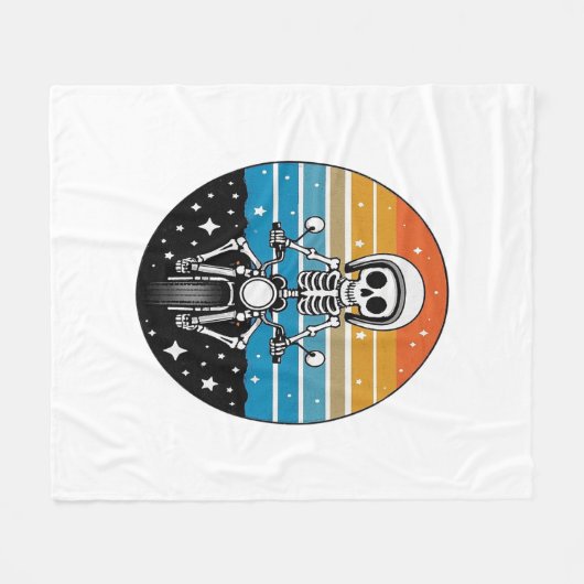 Couverture Polaire Skeleton équitation moto (Devant (Horizontal))