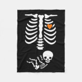Couverture Polaire Skeleton Halloween Maternity Funny Pregnancy 2025 (Devant)