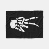Couverture Polaire Skeleton Hand Peace Sign Bone (Devant (Horizontal))