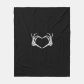 Couverture Polaire Skeleton Hands Heart Graphic (Devant)