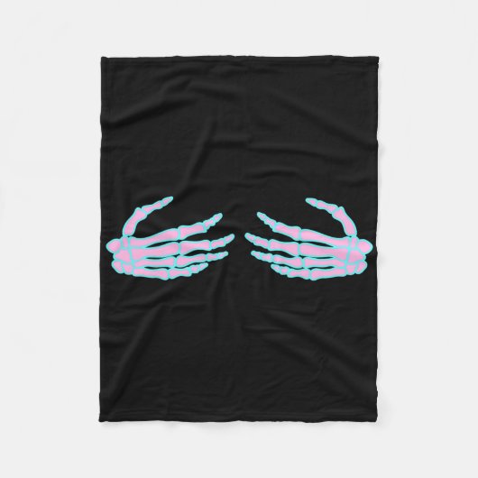 Couverture Polaire Skeleton Hands On S Breast (Devant)