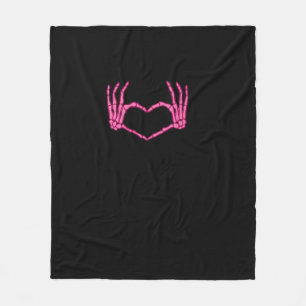 Couverture Polaire Skeleton Heart Hands Classic
