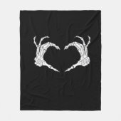 Couverture Polaire Skeleton Heart Hands Classic (Devant)