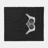 Couverture Polaire Skeleton Heart Hands Spiderweb Halloween Éffrayant (Devant (Horizontal))