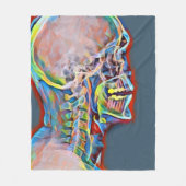 Couverture Polaire Skeleton humain Crâne Anatomie Abstraite Art (Devant)