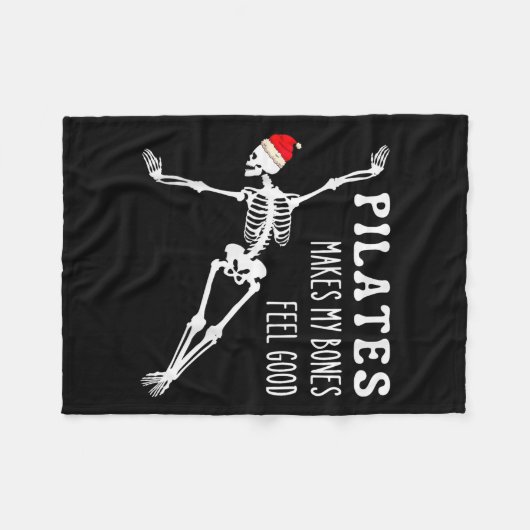 Couverture Polaire Skeleton Lates Makes My Bones Feel Good Meditation (Devant (Horizontal))