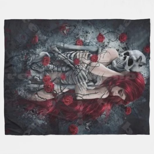 COUVERTURE POLAIRE SKELETON LOVER (Devant (Horizontal))