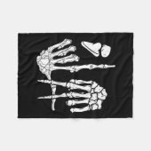 Couverture Polaire Skeleton Main Comma La Ponctuation Kamala Harris (Devant (Horizontal))